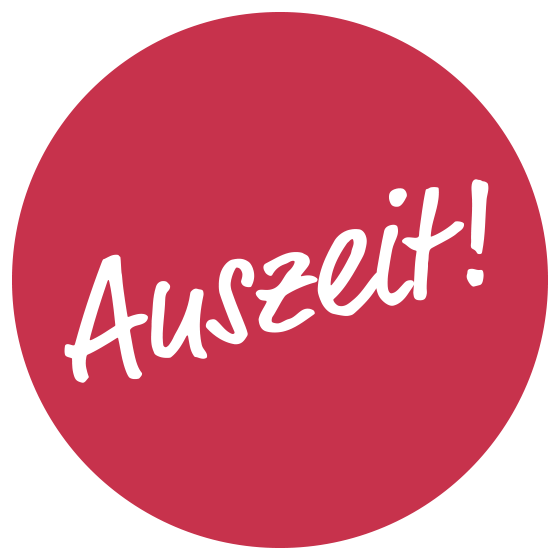 Button im Inschrift Auszeit
