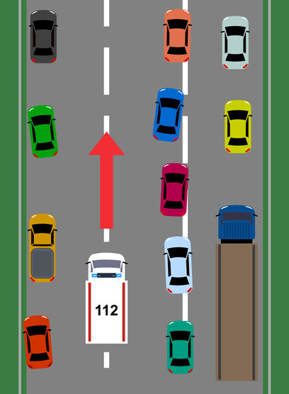 Rettungsgasse richtig bilden