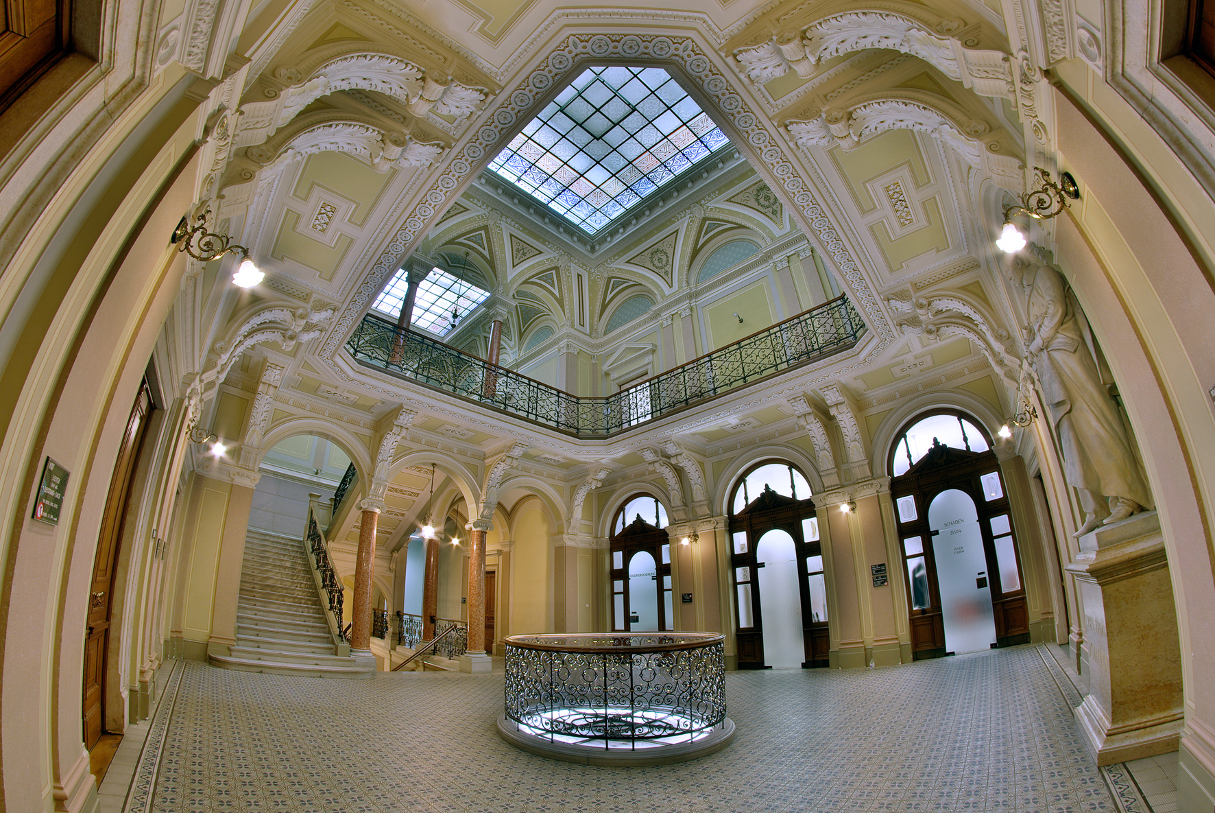 Historic hall in the head office of GRAWE in Graz